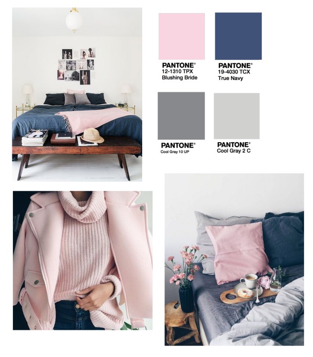 Pink Grey and Navy